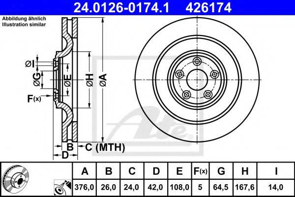 Тормозной диск ATE 24.0126-0174.1