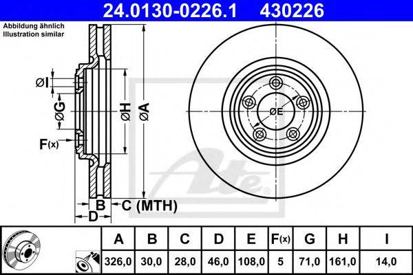 Тормозной диск ATE 24.0130-0226.1