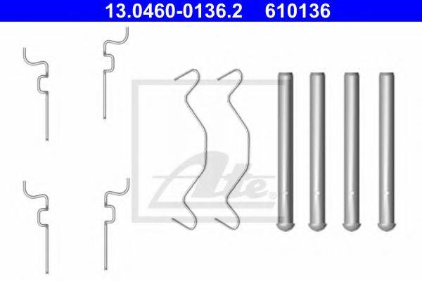 Комплектующие, колодки дискового тормоза ATE 13.0460-0136.2