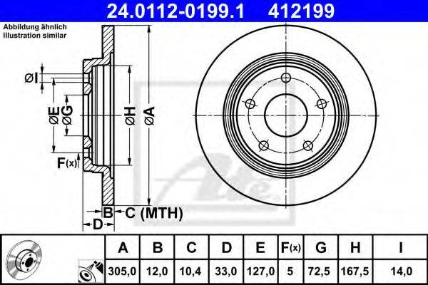 Тормозной диск ATE 24.0112-0199.1