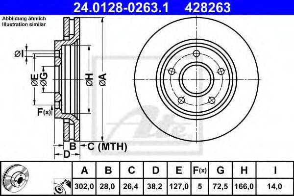 Тормозной диск ATE 24.0128-0263.1