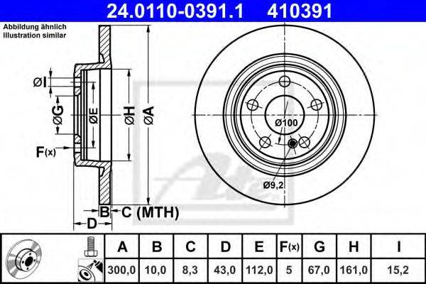 Тормозной диск ATE 24.0110-0391.1