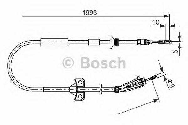 BOSCH 1987477819 Трос, стояночная тормозная система