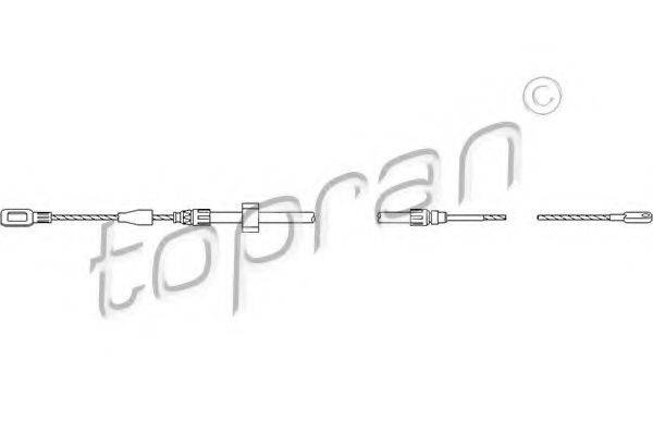 Трос, стояночная тормозная система TOPRAN 109 814
