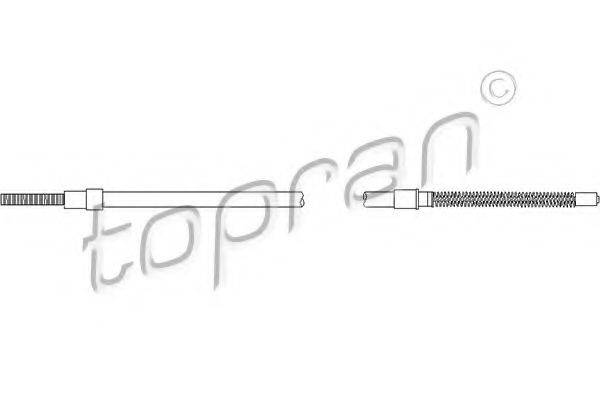 Трос, стояночная тормозная система TOPRAN 102 632