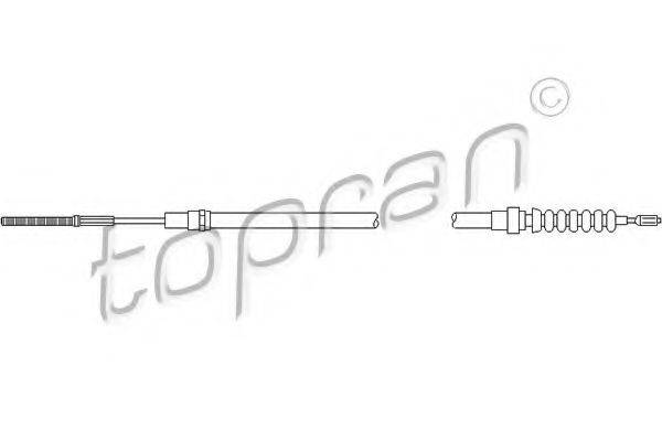 Трос, стоянкова гальмівна система TOPRAN 103 521