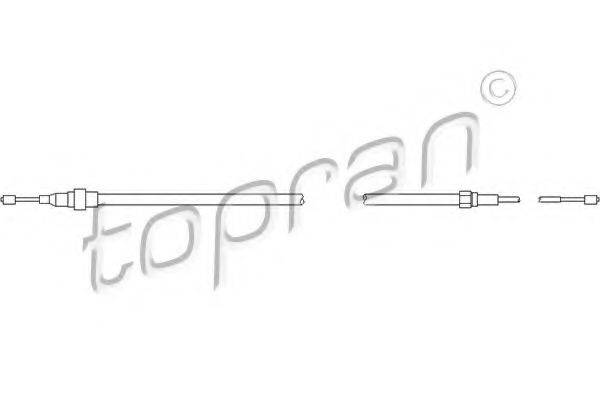 Трос, стоянкова гальмівна система TOPRAN 108 333