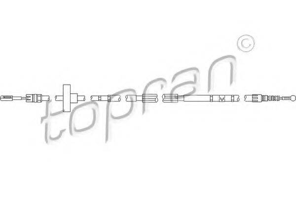 Трос, гальмівний механізм робочої гальмівної системи TOPRAN 112 153