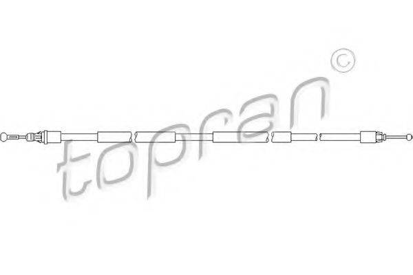 Трос, стоянкова гальмівна система TOPRAN 207 387