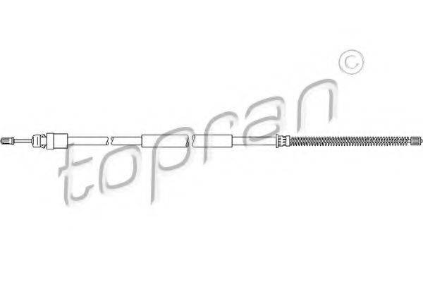 Трос, стояночная тормозная система TOPRAN 207 372