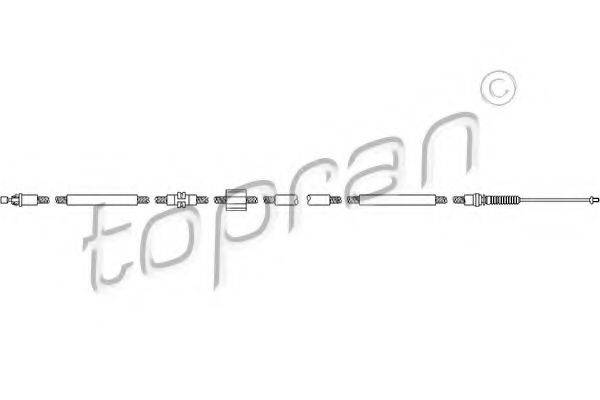 Трос, стояночная тормозная система TOPRAN 302 070