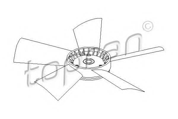 Крильчатка вентилятора, охолодження двигуна TOPRAN 401 191