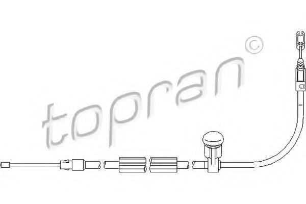 Трос, тормозной механизм рабочей тормозной системы TOPRAN 401 909