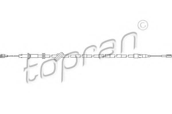 Трос, гальмівний механізм робочої гальмівної системи TOPRAN 401 652