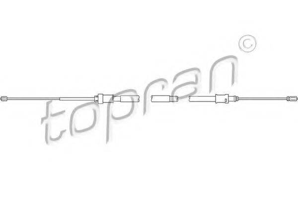 Трос, стояночная тормозная система TOPRAN 722 076