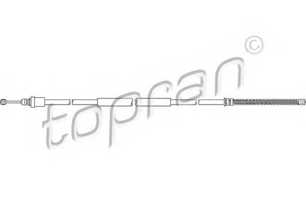 Трос, стояночная тормозная система TOPRAN 721 655