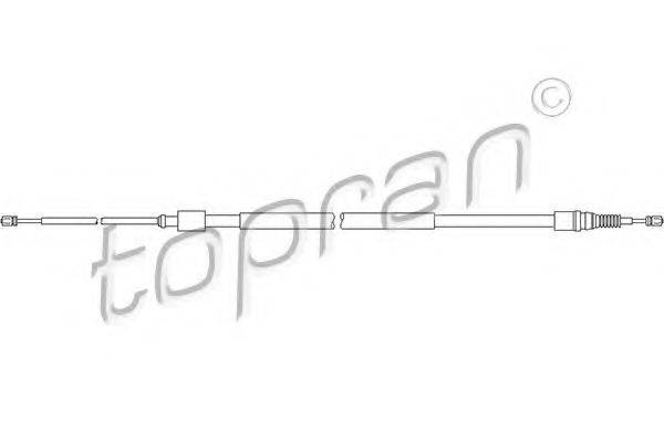 Трос, стояночная тормозная система TOPRAN 721 672
