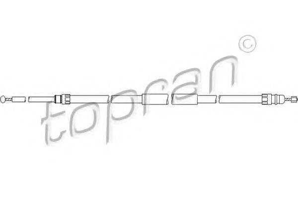Трос, стояночная тормозная система TOPRAN 501 719