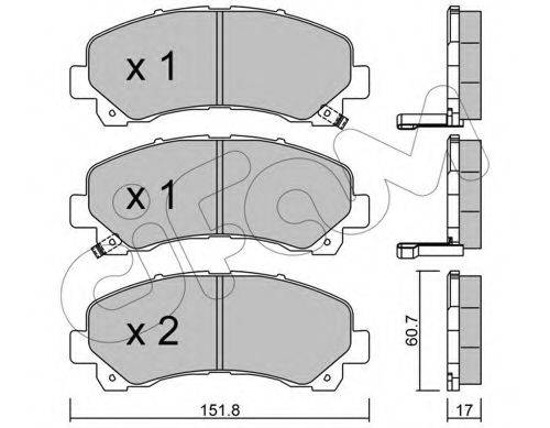 Комплект тормозных колодок, дисковый тормоз CIFAM 822-902-0