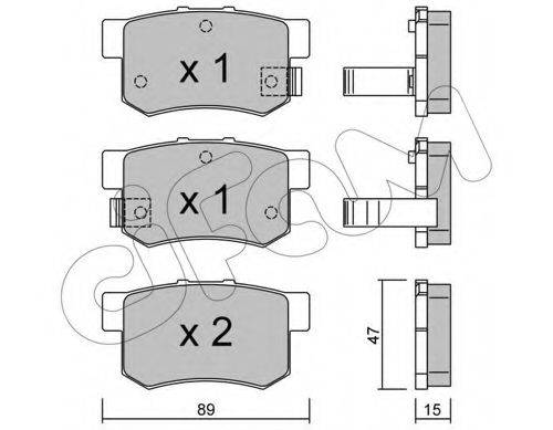 Комплект тормозных колодок, дисковый тормоз CIFAM 822-173-0