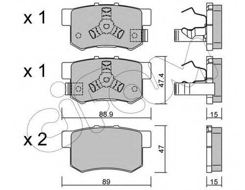 Комплект тормозных колодок, дисковый тормоз CIFAM 822-173-1