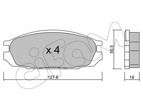 Комплект тормозных колодок, дисковый тормоз CIFAM 822-409-0