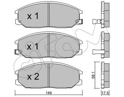 Комплект тормозных колодок, дисковый тормоз CIFAM 822-632-0