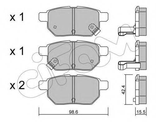Комплект тормозных колодок, дисковый тормоз CIFAM 822-746-0