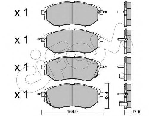 Комплект тормозных колодок, дисковый тормоз CIFAM 822-763-0