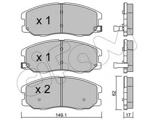 Комплект тормозных колодок, дисковый тормоз CIFAM 822-778-0