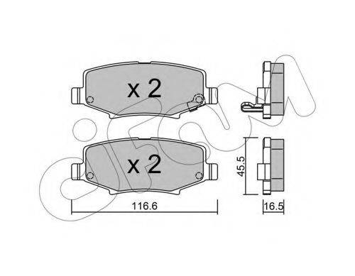 Комплект тормозных колодок, дисковый тормоз CIFAM 822-863-0