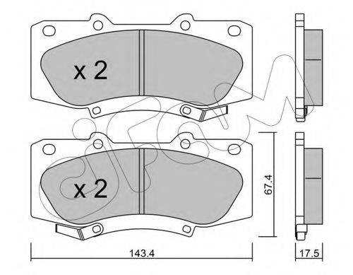 Комплект тормозных колодок, дисковый тормоз CIFAM 822-937-0