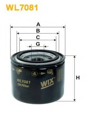 Масляный фильтр WIX FILTERS WL7081