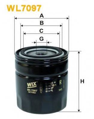 Масляный фильтр WIX FILTERS WL7097