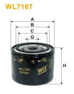 Масляний фільтр WIX FILTERS WL7167