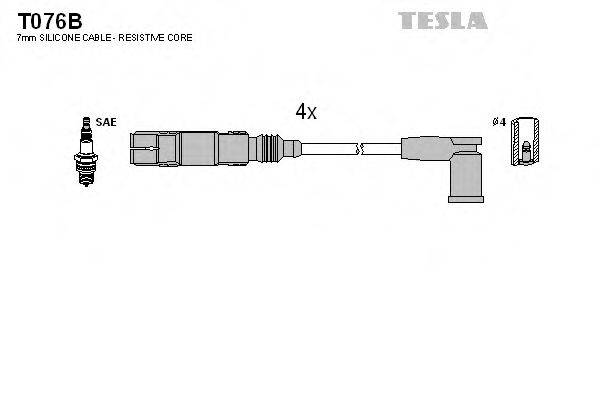 Комплект дротів запалення TESLA T076B