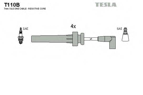Комплект дротів запалення TESLA T110B