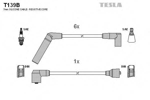 Комплект проводов зажигания TESLA T139B