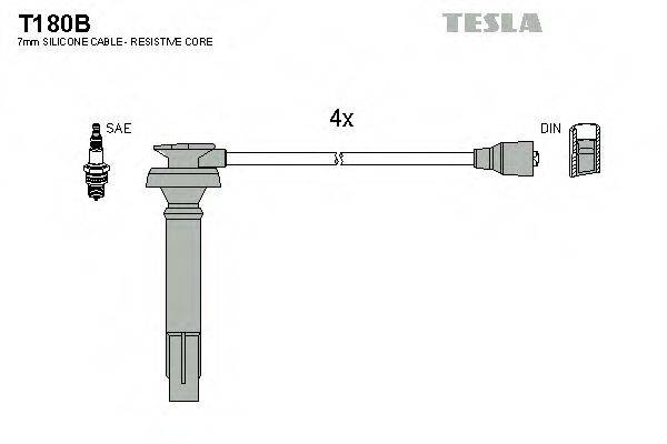 Комплект проводов зажигания TESLA T180B