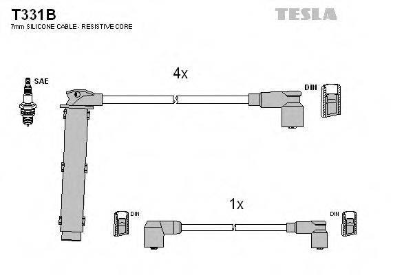 Комплект проводов зажигания TESLA T331B