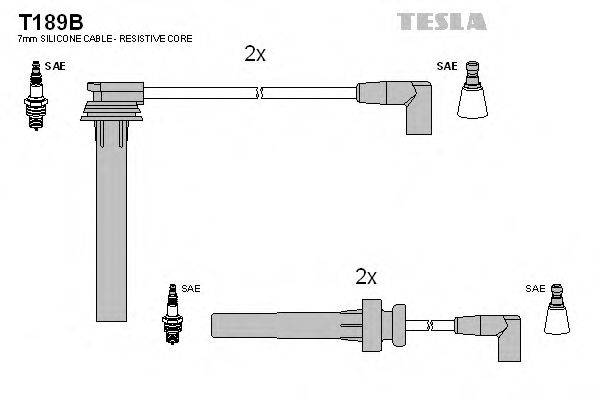 Комплект проводов зажигания TESLA T189B
