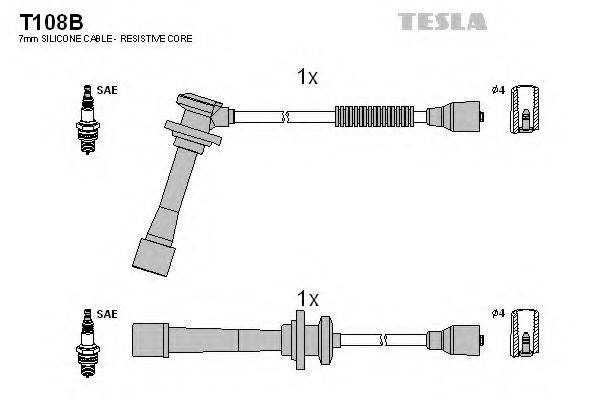 TESLA T108B Комплект проводов зажигания