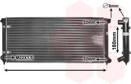 Радіатор, охолодження двигуна VAN WEZEL 58002041