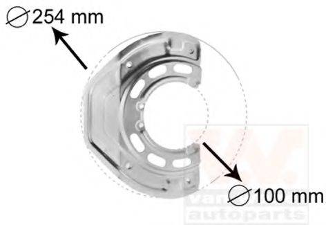 Відбивач, диск гальмівного механізму VAN WEZEL 3766371