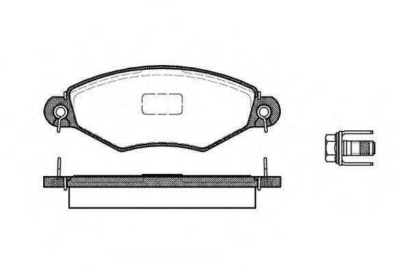 Комплект тормозных колодок, дисковый тормоз WOKING P7433.10