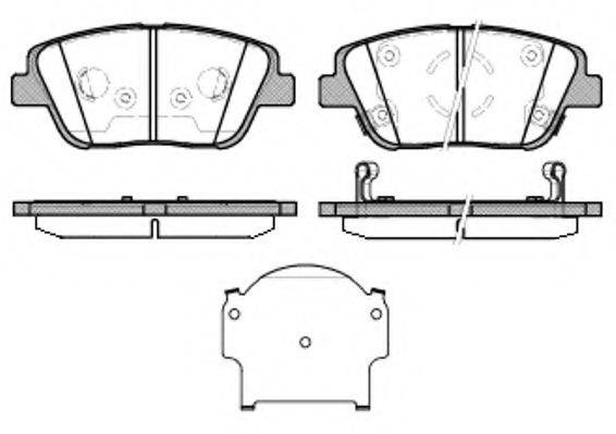 Комплект тормозных колодок, дисковый тормоз WOKING P15233.02