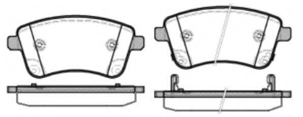 Комплект тормозных колодок, дисковый тормоз WOKING P15353.02