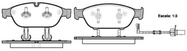 Комплект тормозных колодок, дисковый тормоз WOKING P15413.02