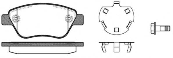 Комплект гальмівних колодок, дискове гальмо WOKING P9583.30