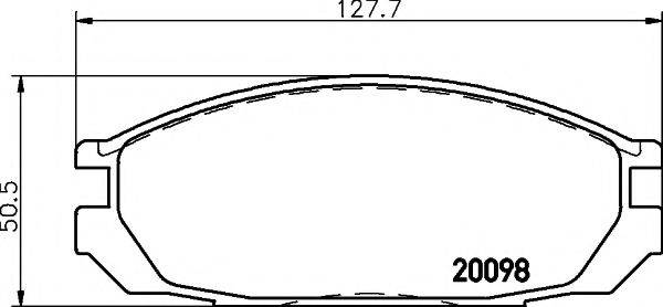 Комплект гальмівних колодок, дискове гальмо TEXTAR 2009801